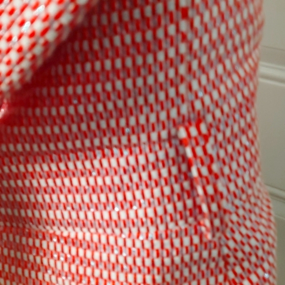 Doncaster Red Glitter Office Siren Tweed Jacket ..size 8 - Picture 10 of 11